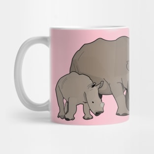 Hippopotamus and Rhinos Mug